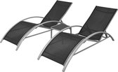 vidaXL-Ligbedden-met-tafel-aluminium-zwart