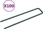 vidaXL - Kunstgraspennen - 100 - st - U-vormig - ijzer
