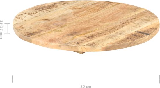 Dessus de table Bois de chêne massif Rond 44 mm 900 mm