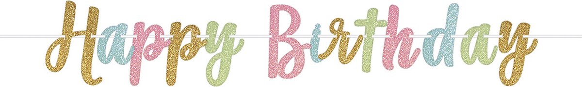 Amscan by Riethmuller - Riethmüller - Glitter Letterslinger (365 cm)