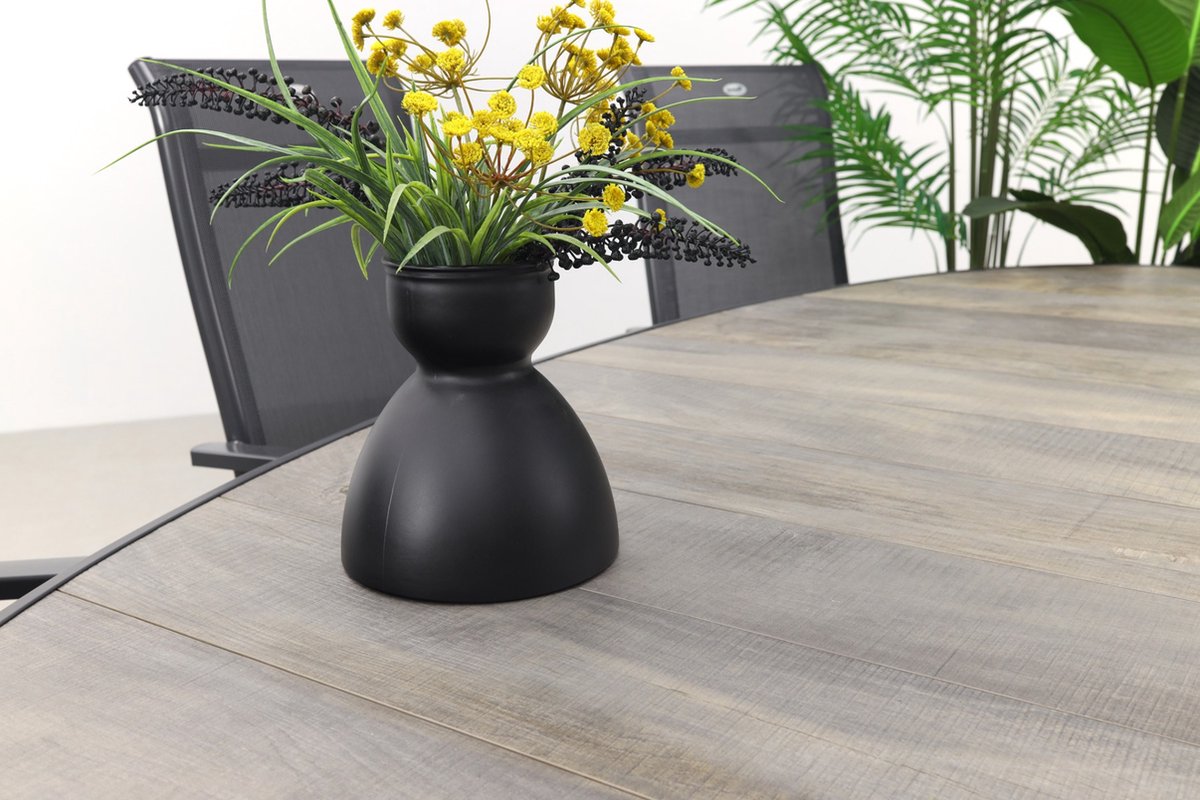 Hartman Milaan/Silva wood-look 240x115 cm oval garden dining set - 7-piece