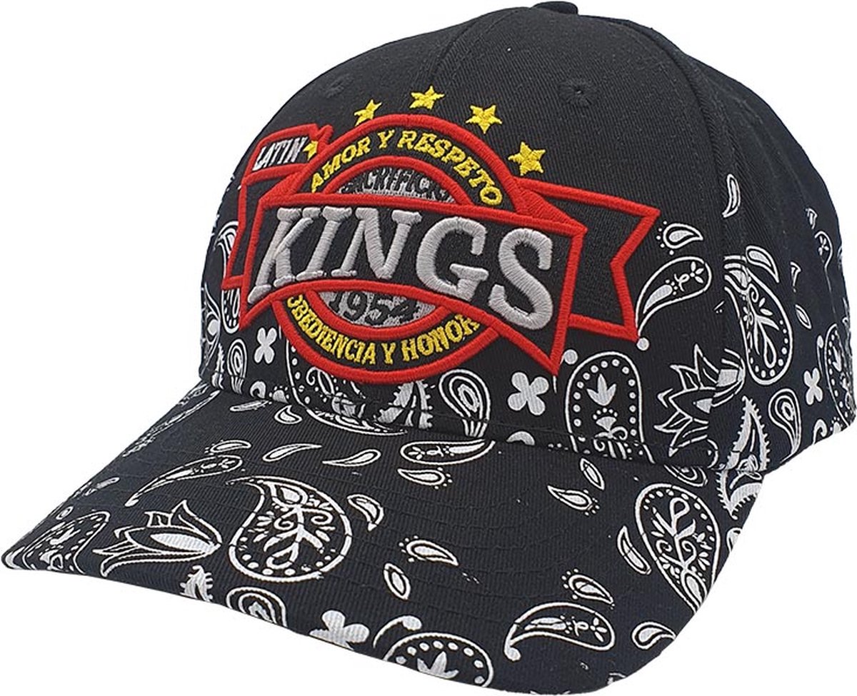 Lauren Rose - Latin Kings Paisley - Strapback Pet - One Size - El Rey - Zwart