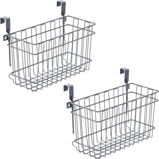 2 Stuks Vriezer Draad Opbergmand Organizer Bak Opknoping Metalen Rek Met Pe Coating Voor Thuiskeuken L 425 Cm X B 245 Cm X H 20 Cm