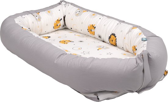 Funnababy Lion Babynest - Grijs - Voorzien van klittenband sluiting