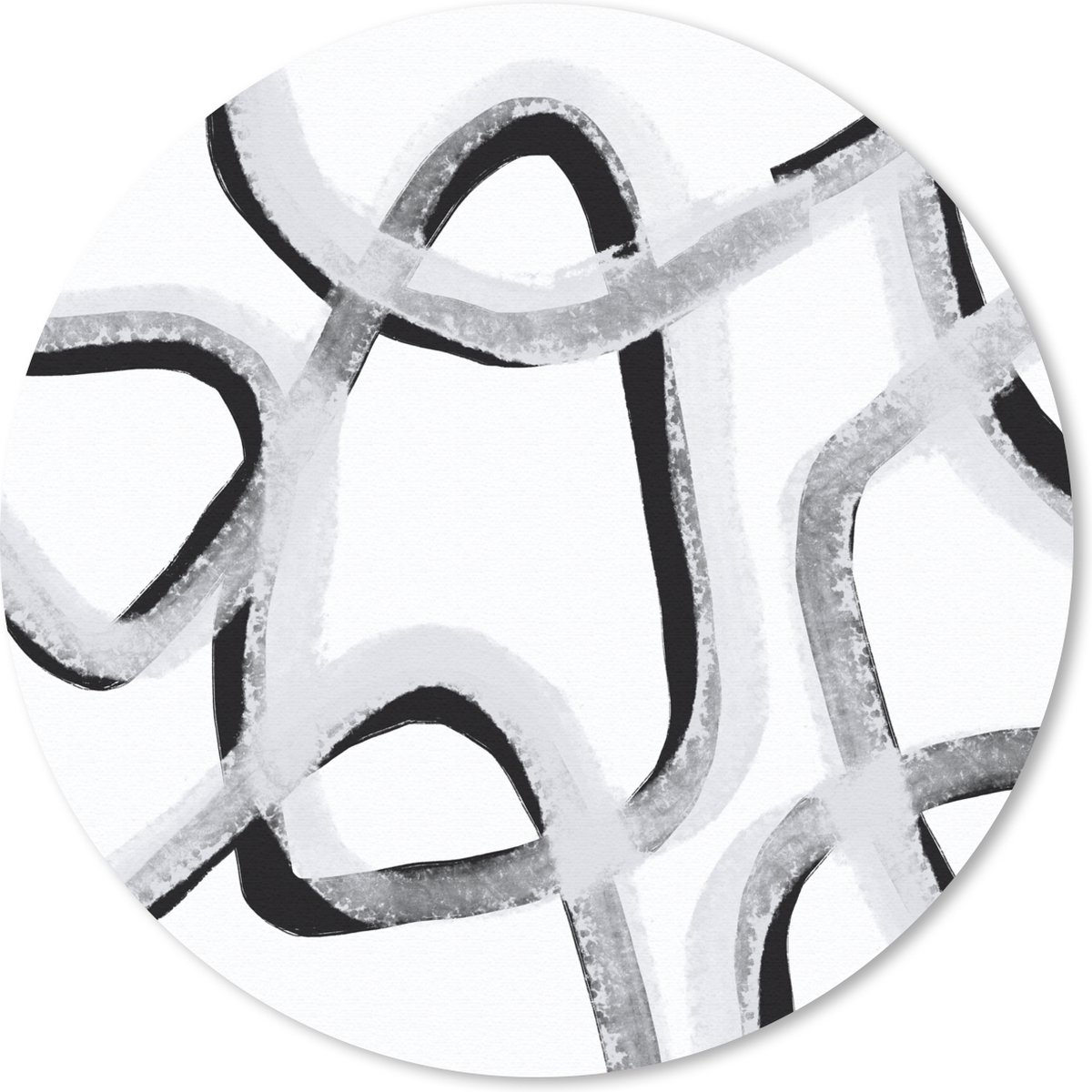 Muismat rond 40x40 cm - Mousepad Lijn - Minimalisme - Design - Ronde muismatten