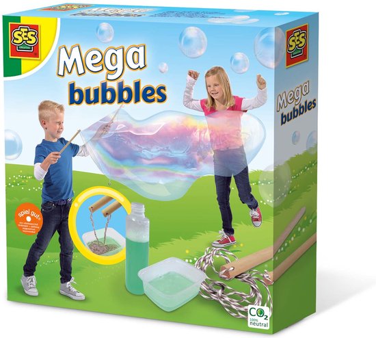 SES - Mega bubbles - bellenblaas - met handige tool en sterk zeepsop voor mega bellen