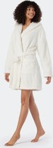 SCHIESSER Essentials Peignoir - Peignoir Femme Teddy Fleece Comfort Fit Blanc Cassé - Taille : XL