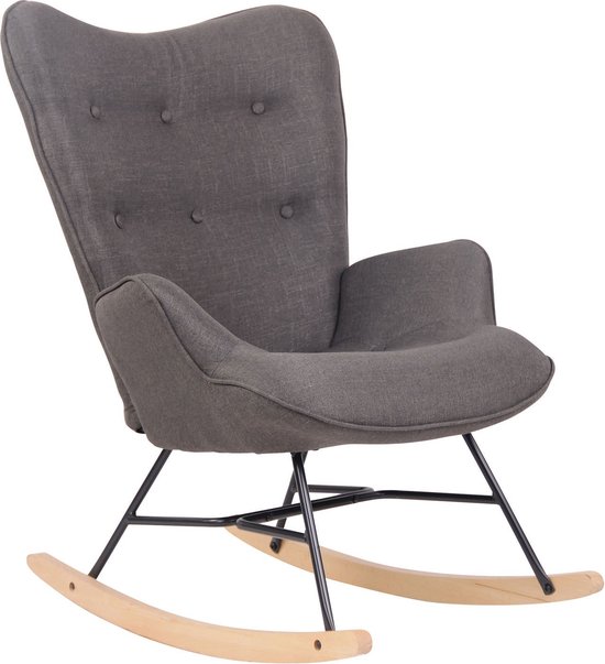 schommelstoel - Dark Grey - Stoel - stoelen - 62 x 55 cm - 100% polyester - luxe stoel