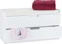 Relaxdays halbankje gepolsterd - 44 x 72 x 35 cm - h