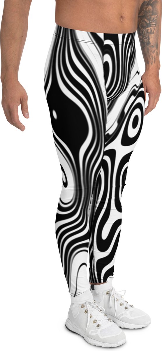 II THE MOON Sport Legging heren goede kwaliteit, wordt per bestelling geprint, gesneden en handgenaaid met uniek origineel printontwerp door Moon @ II The Moon