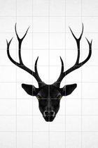 IXXI The Black Deer - Wanddecoratie - Abstract - 120 x 180 cm