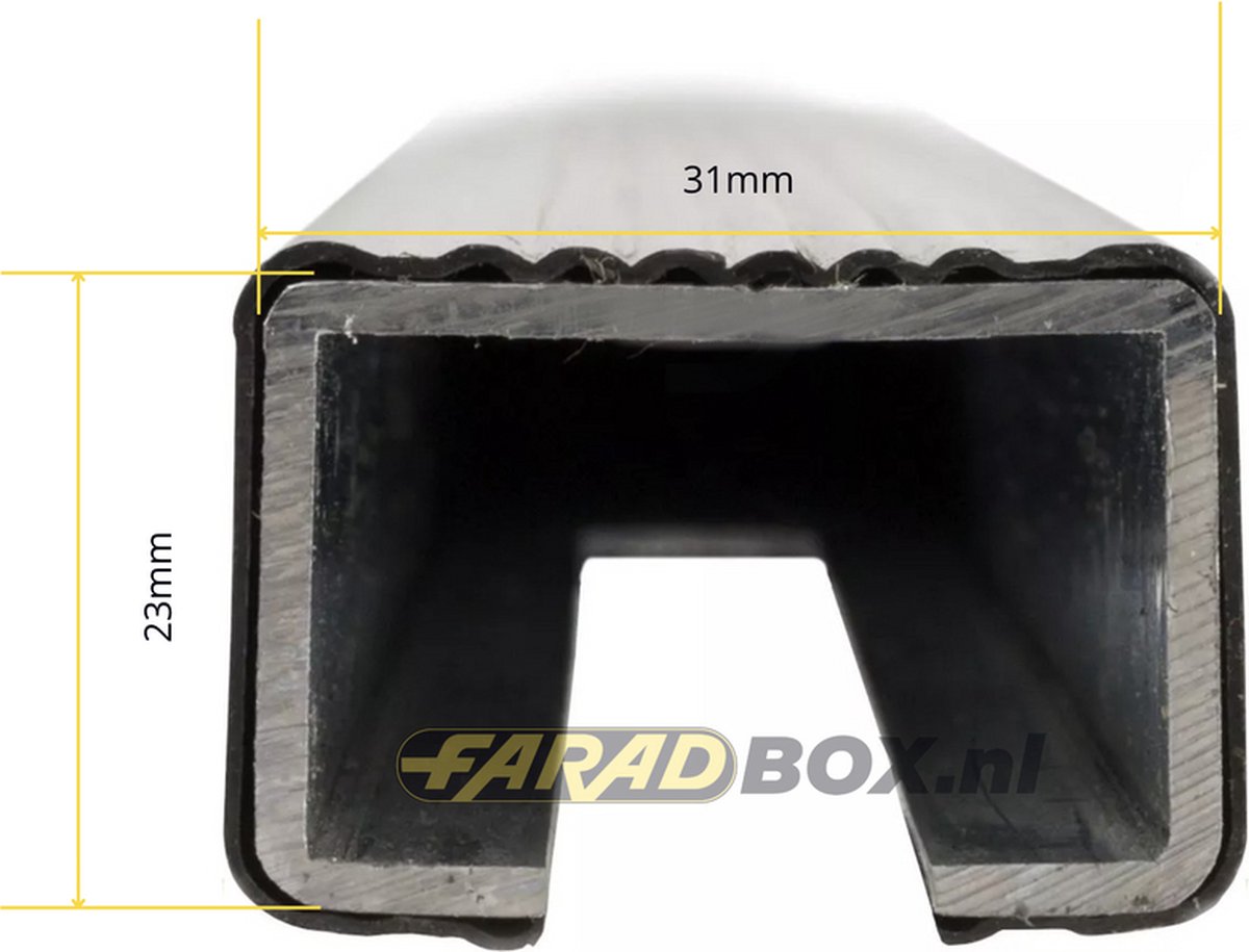 Dakdragers Geschikt Voor De BMW X1  U11  Vanaf 2022 Gesloten Dakrailing Aluminium Hoog Laadvermogen 100kg Wingbar Zwart Merk Farad