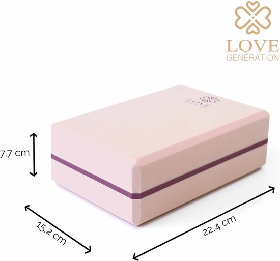 Yogablok - Eva Foam - Precious Pink van Pure2Improve — afbeelding 2
