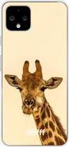 6F hoesje - geschikt voor Google Pixel 4 -  Transparant TPU Case - Giraffe #ffffff