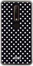 Nokia 6 (2018) Hoesje Transparant TPU Case - Onyx Dots #ffffff