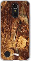 6F hoesje - geschikt voor LG K10 (2017) -  Transparant TPU Case - Lets go Gold #ffffff