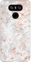 LG G6 Hoesje Transparant TPU Case - Peachy Marble #ffffff