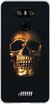 LG G6 Hoesje Transparant TPU Case - Gold Skull #ffffff