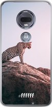 Motorola Moto G7 Hoesje Transparant TPU Case - Leopard #ffffff