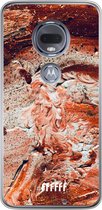 Motorola Moto G7 Hoesje Transparant TPU Case - Orange Red Party #ffffff
