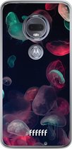 Motorola Moto G7 Hoesje Transparant TPU Case - Jellyfish Bloom #ffffff