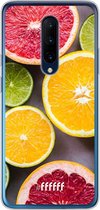 OnePlus 7 Pro Hoesje Transparant TPU Case - Citrus Fruit #ffffff