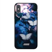 iPhone Xs Hoesje TPU Case - Blooming Butterflies #ffffff