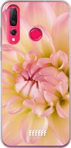 Huawei P30 Lite Hoesje Transparant TPU Case - Pink Petals #ffffff