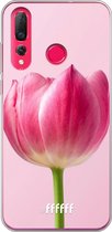 Huawei P30 Lite Hoesje Transparant TPU Case - Pink Tulip #ffffff