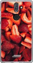 Nokia 8 Sirocco Hoesje Transparant TPU Case - Strawberry Fields #ffffff