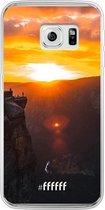 Samsung Galaxy S6 Edge Hoesje Transparant TPU Case - Rock Formation Sunset #ffffff
