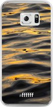 Samsung Galaxy S6 Edge Hoesje Transparant TPU Case - Water Waves #ffffff