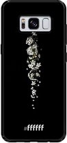 6F hoesje - geschikt voor Samsung Galaxy S8 -  Transparant TPU Case - White flowers in the dark #ffffff