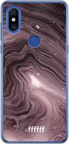 Xiaomi Mi Mix 3 Hoesje Transparant TPU Case - Purple Marble #ffffff