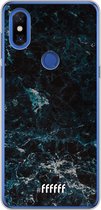 Xiaomi Mi Mix 3 Hoesje Transparant TPU Case - Dark Blue Marble #ffffff