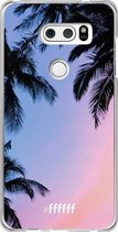 LG V30 (2017) Hoesje Transparant TPU Case - Sunset Palms #ffffff