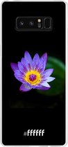 Samsung Galaxy Note 8 Hoesje Transparant TPU Case - Purple Flower in the Dark #ffffff