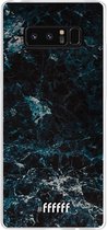 Samsung Galaxy Note 8 Hoesje Transparant TPU Case - Dark Blue Marble #ffffff