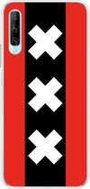 Huawei P Smart Pro Hoesje Transparant TPU Case - Amsterdamse vlag #ffffff