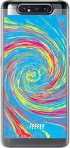 Samsung Galaxy A80 Hoesje Transparant TPU Case - Swirl Tie Dye #ffffff