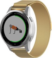 Milanees Smartwatch bandje - Geschikt voor  Garmin Vivoactive 4s Milanese band - 40mm - goud - Horlogeband / Polsband / Armband