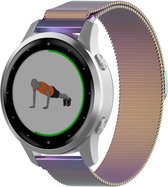 Milanees Smartwatch bandje - Geschikt voor  Garmin Vivoactive 4s Milanese band - 40mm - regenboog - Horlogeband / Polsband / Armband
