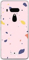 HTC U12+ Hoesje Transparant TPU Case - Terrazzo N°8 #ffffff