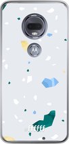 Motorola Moto G7 Hoesje Transparant TPU Case - Terrazzo N°2 #ffffff