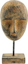 Ornament Mask Inca  Bruin 20,5x12,5xh50cm Langwerpig Magnesium