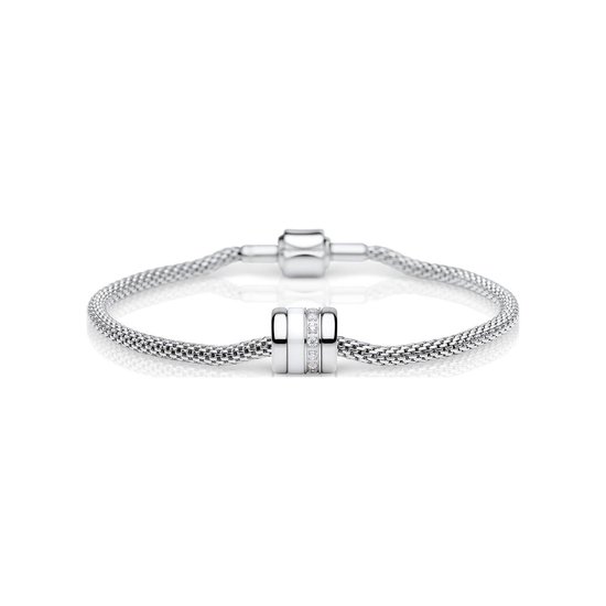 Bering Dames Armband edelstaal, keramiek Zirkonia 21 Zilverkleurig 32011488