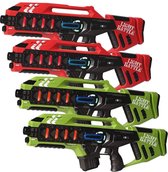 Light Battle Anti-Cheat Lasergame Mega Blasters - Rood/Groen - 4 Laserguns