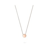 QOOQI dames ketting 925 sterling zilver rhodium plated One Size Roségoud 32011531