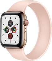 Apple Watch 45MM / 44MM / 42MM Bandje Solo Loop Siliconen Roze (Maat: S)