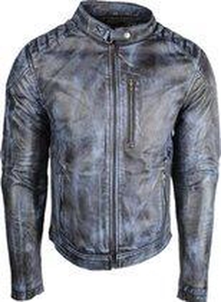 Urban 5884® - Gio Denim Lams Leer Biker Jack -5XL